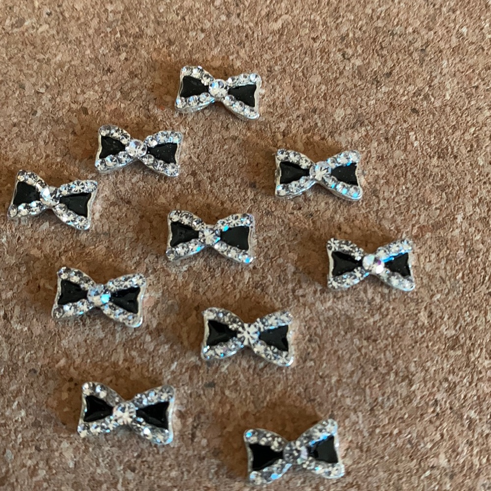 Rhinestone nail jewelry 10 piece